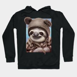 baby sloth wearing sweater Hoodie